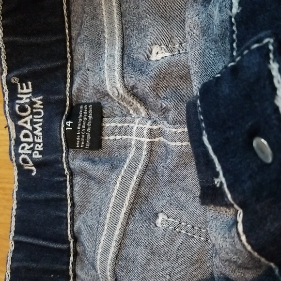 Jordache Premium dark blue jean stretch leggings (jeggings) kids size 14 EUC - Picture 7 of 8